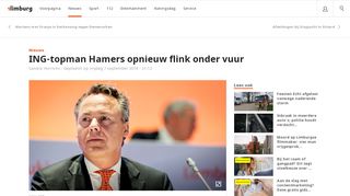 
                            11. ING-topman Hamers opnieuw flink onder vuur | 1Limburg | Nieuws ...