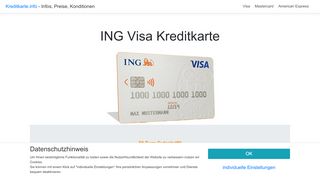 
                            11. ING VISA Card - Kreditkarten-Beratung