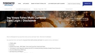 
                            9. Ing Vysya Forex Multi Currency Card Login / Disclaimer