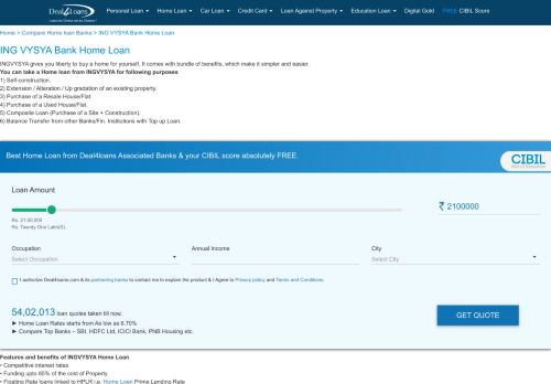 
                            13. ING Vysya Home Loans | Interest Rates | Eligibility | Documents
