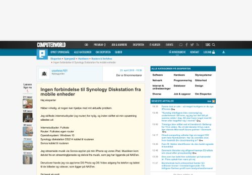 
                            12. Ingen forbindelse til Synology Diskstation fra mobile enheder ...