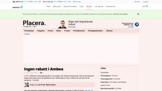 
                            8. Ingen rabatt i Ambea | Placera - Avanza