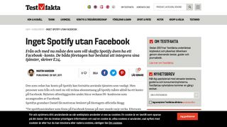 
                            12. Inget Spotify utan Facebook | Testfakta