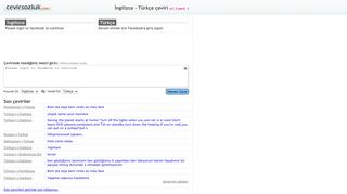 
                            2. İngilizce › Türkçe çeviri: Please login to facebook to continue