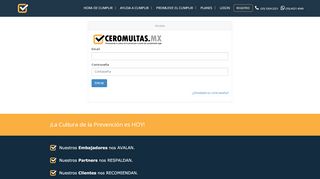 
                            1. Ingresa a tu cuenta CEROMULTAS.MX