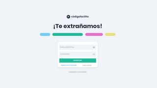 
                            8. Ingresar account_box - Código Facilito - Conviértete en profesional ...