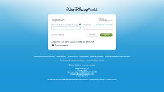 
                            2. Ingresar | Walt Disney World Resort