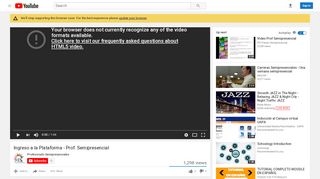 
                            7. Ingreso a la Plataforma - Prof. Semipresencial - YouTube