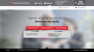 
                            5. Ingreso al portal transaccional - Davivienda