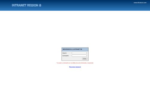 
                            9. Ingreso https://www.r8.telcel.com/intranet/login/login.jsp
