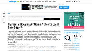 
                            8. Ingress: Is Google's AR Game A Stealth Local Data Effort? - Search ...