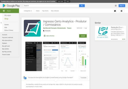 
                            11. Ingresso Certo Analytics - Produtor / Comissários – Apps no Google Play