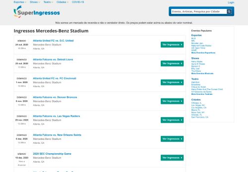 
                            9. Ingressos Mercedes-Benz Stadium 2019 | SuperIngressos