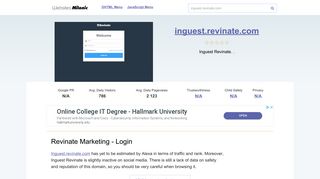
                            10. Inguest.revinate.com website. Revinate Marketing - Login.