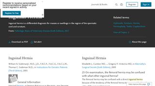 
                            10. Inguinal Hernia - an overview | ScienceDirect Topics