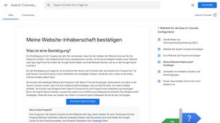 
                            1. Inhaberschaft Ihrer Website bestätigen (alte Search Console) - Search ...