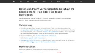 
                            4. Inhalte eines iOS-Geräts auf ein neues iPhone, ein neues iPad oder ...