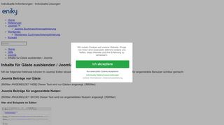 
                            8. Inhalte für Gäste ausblenden / Joomla | Joomla | Hilfe - eniky GmbH