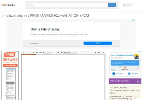 
                            11. Inhaltsverzeichnis PROGRAMMDOKUMENTATION SPCM - PDF