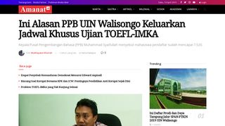 
                            10. Ini Alasan PPB UIN Walisongo Keluarkan Jadwal Khusus Ujian ...