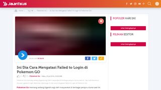 
                            1. Ini Dia Cara Mengatasi Failed to Login di Pokemon GO - JalanTikus.com