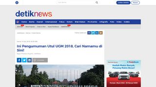 
                            10. Ini Pengumuman Utul UGM 2018, Cari Namamu di Sini! - detikNews