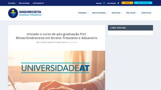 
                            13. Iniciado o curso de pós-graduação PUC Minas/Sindireceita em Direito ...