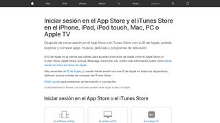 
                            8. Iniciar sesión en el iTunes Store en el iPhone, iPad ... - Apple Support