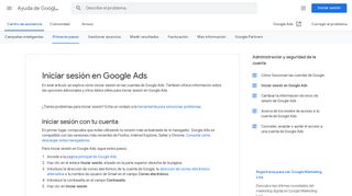 
                            4. Iniciar sesión en Google Ads - Ayuda de Google Ads - Google Support