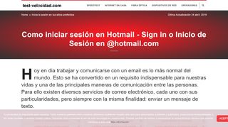 
                            8. Iniciar sesión en HOTMAIL @hotmail.com | Sign in
