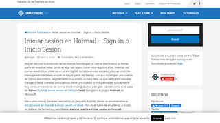 
                            8. Iniciar sesión en Hotmail – Sign in o Inicio Sesión - Smartphonezine