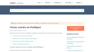 
                            2. Iniciar sesión en HubSpot - HubSpot Support