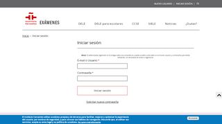 
                            1. Iniciar sesión | Exámenes - Instituto Cervantes