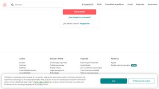 
                            2. Iniciar sesión / Registrarse en Airbnb