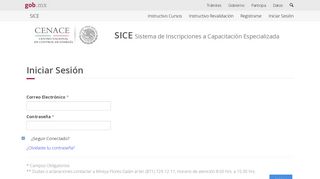 
                            8. Iniciar Sesión | SICE - Cenace