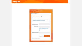 
                            2. Iniciar sessão - Gerir as reservas - easyJet.com