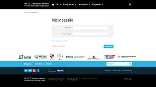 
                            4. Iniciar sessão - ISCTE Business School - ISCTE-IUL