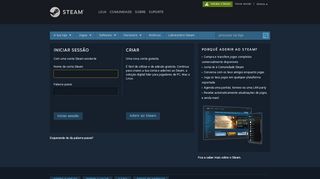 
                            1. Iniciar sessão - Steam