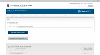 
                            1. Iniciar sessión | Sistema de Universidad Virtual - UDG Virtual