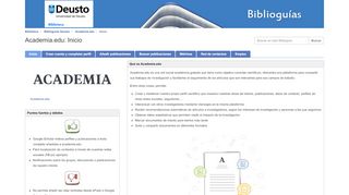 
                            9. Inicio - Academia.edu - Biblioguías Deusto at Universidad de Deusto