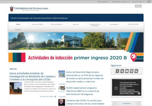 
                            8. Inicio | Centro Universitario de Ciencias Económico ... - UdG