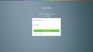 
                            2. Inicio de sesión a sitio - PayTOBIt