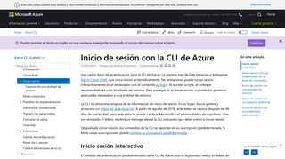 
                            1. Inicio de sesión con la CLI de Azure | Microsoft Docs