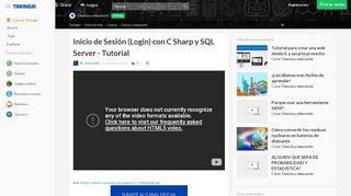 
                            13. Inicio de Sesión (Login) con C Sharp y SQL Server - Tuto... | Taringa!