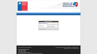 
                            1. Inicio de sesión - Portal de Servicios Municipales