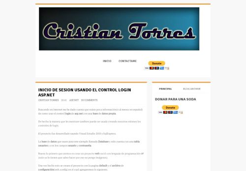 
                            2. Inicio De Sesion Usando El Control Login Asp.Net - Cristian Torres