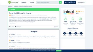 
                            13. İninal Kart 3D Security Sorunu! - Şikayetvar