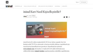 
                            4. ininal Kart Nasıl Kişiselleştirilir? – ininal kart