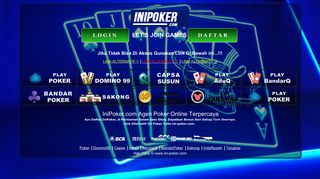 
                            1. iniPoker.com, Daftar Inipoker, Agen Poker & BandarQ Terpercaya