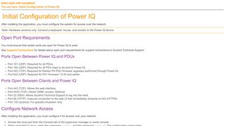 
                            6. Initial Configuration of Power IQ - Sunbird DCIM